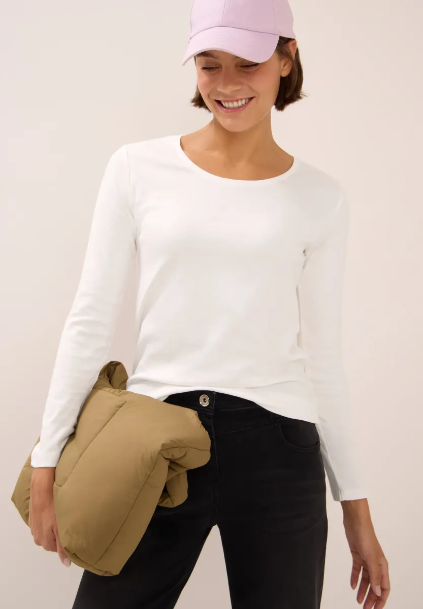 Langarmshirt - weiß