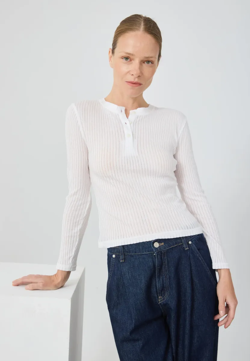 Langarmshirt - white