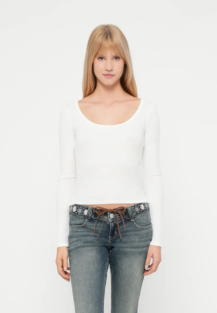 Langarmshirt - white