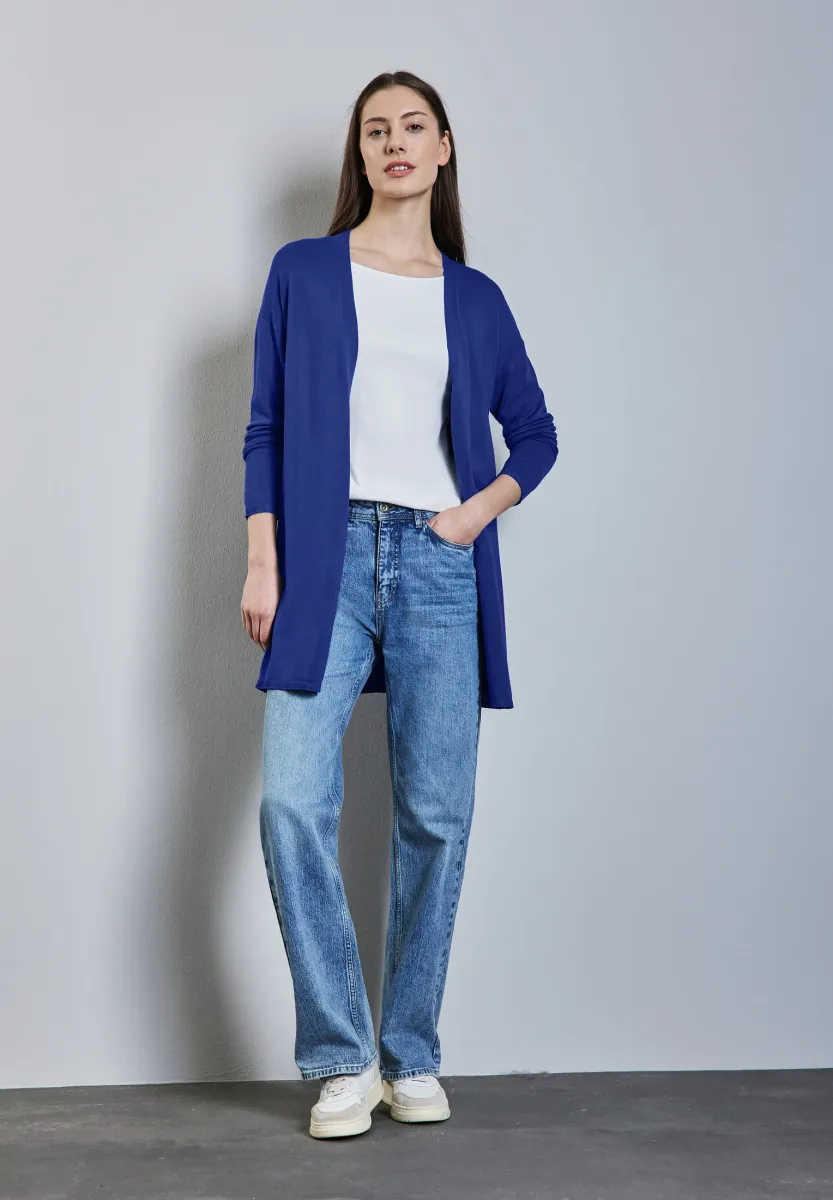 LANGER - Strickjacke - blau