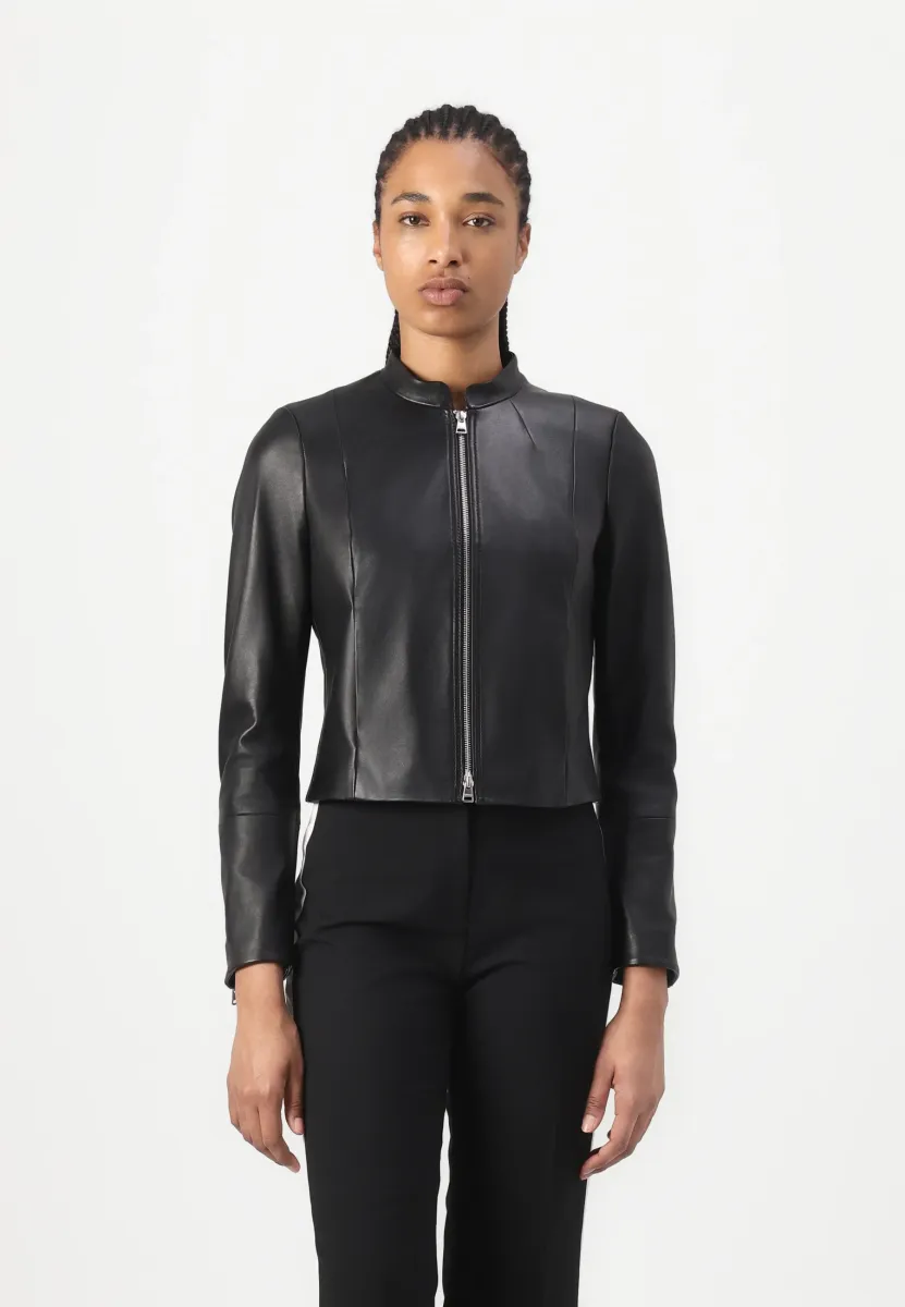 LASARI - Lederjacke - black