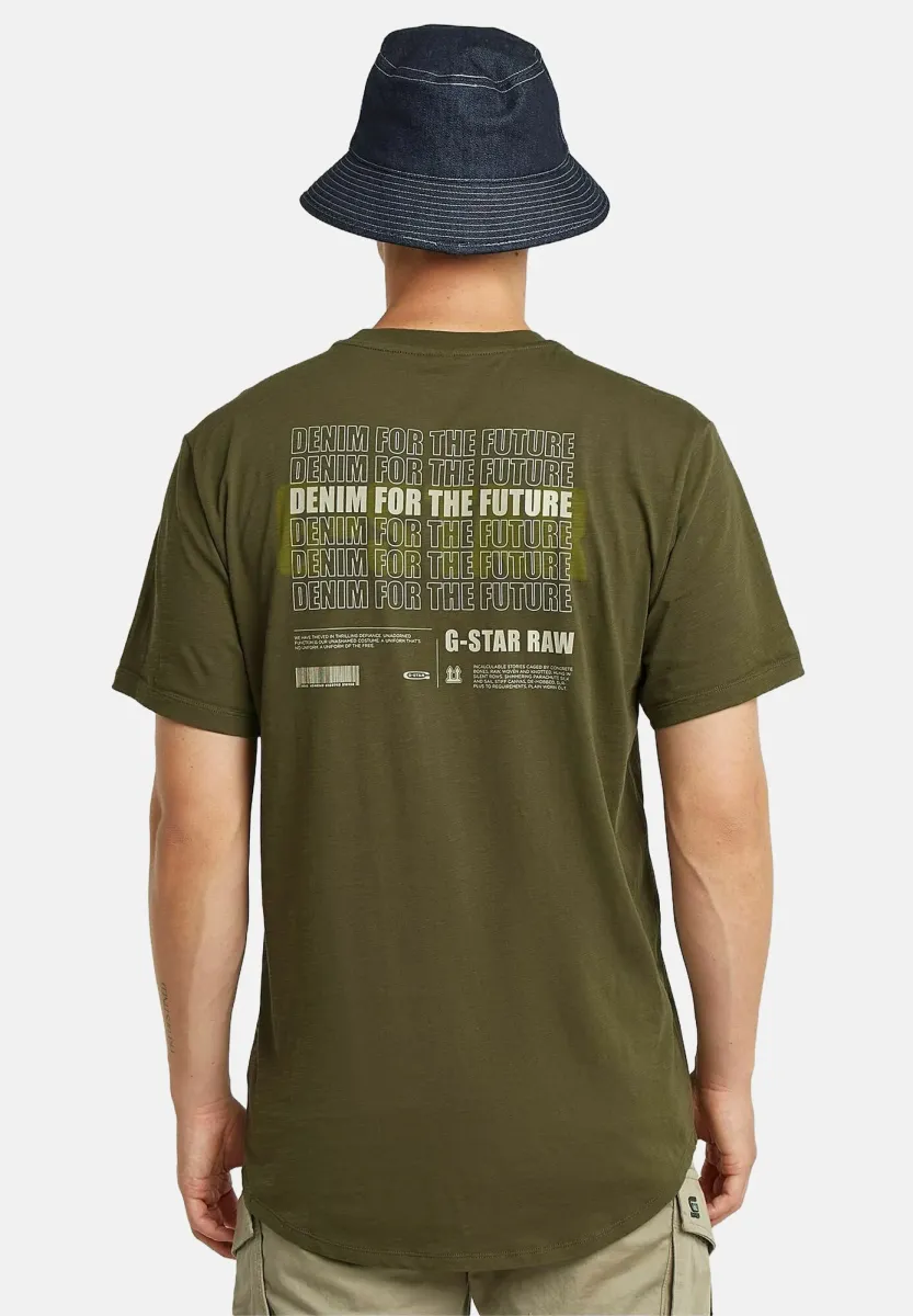 LASH BACK GRAPHIC  - T-Shirt print - shadow olive