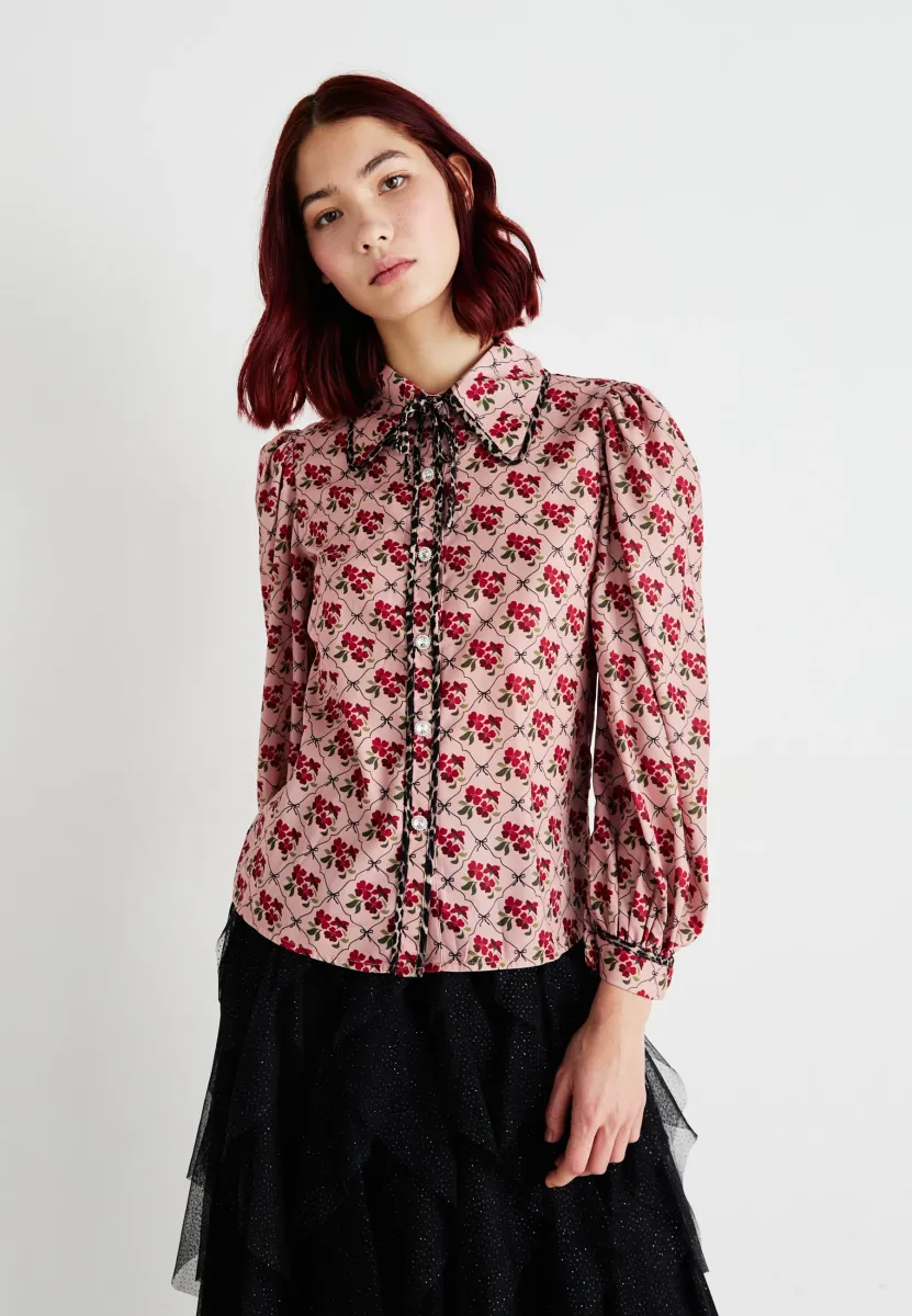 LATTICE BLOUSE - Hemdbluse - pink