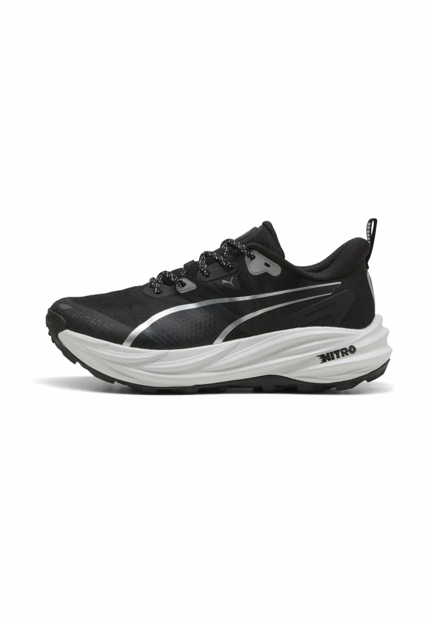 Laufschuh Trail - black- silver