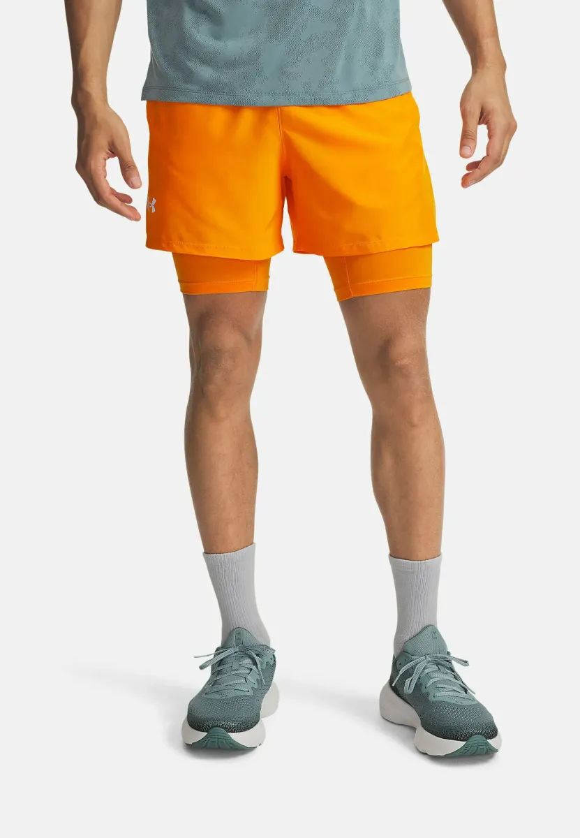 LAUNCH - 2-in-1 Shorts - squad orange