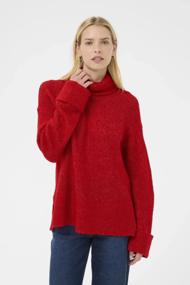 LEAHS - Strickpullover - salsa