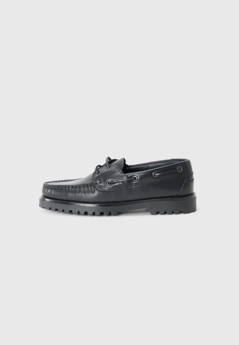 LEATHER - Bootsschuh - black