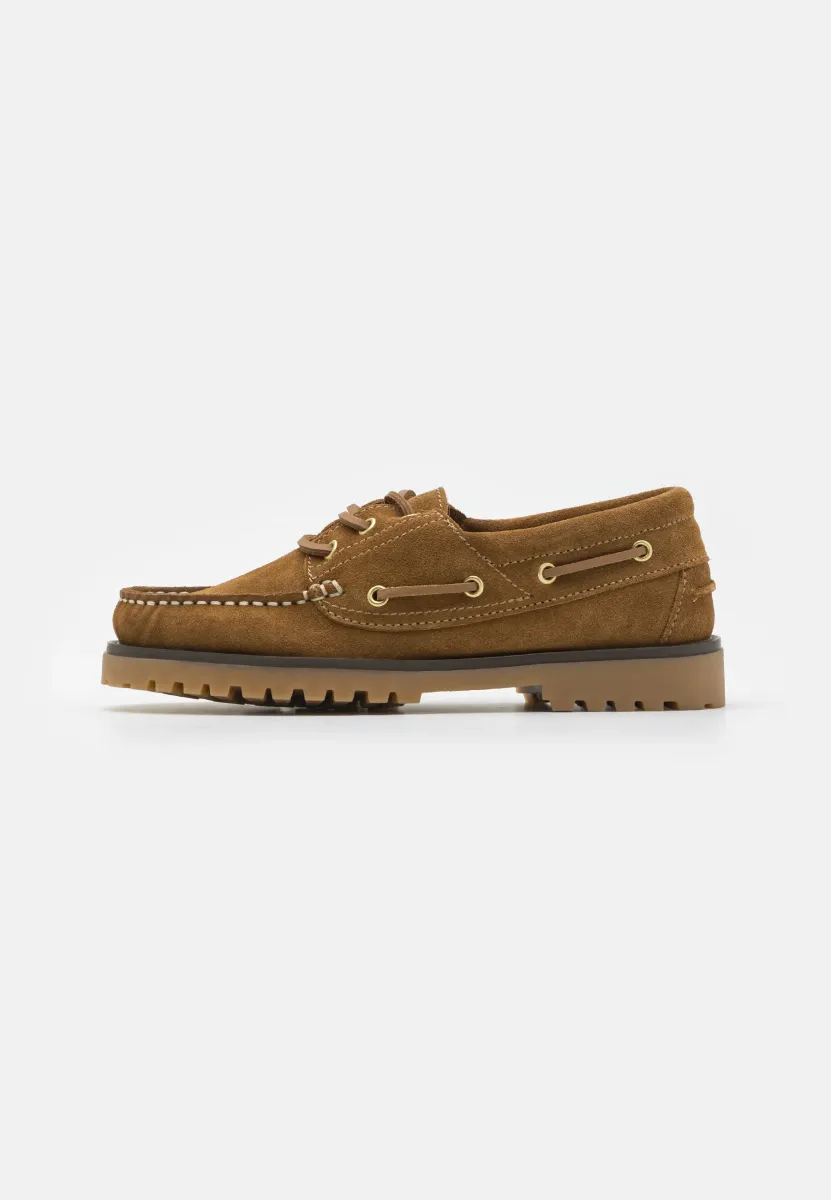 LEATHER - Bootsschuh - cognac