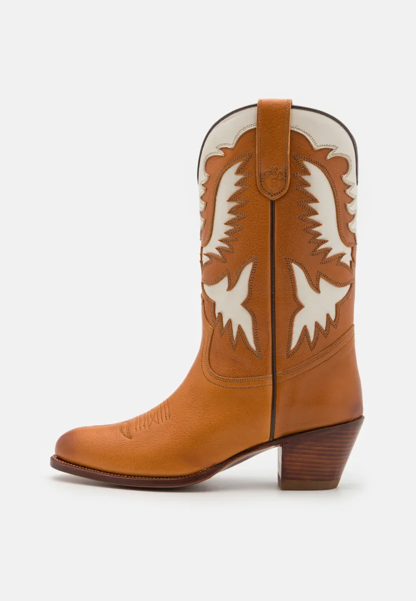 LEATHER COWBOY BOOT - Cowboy-/Bikerboot - cream