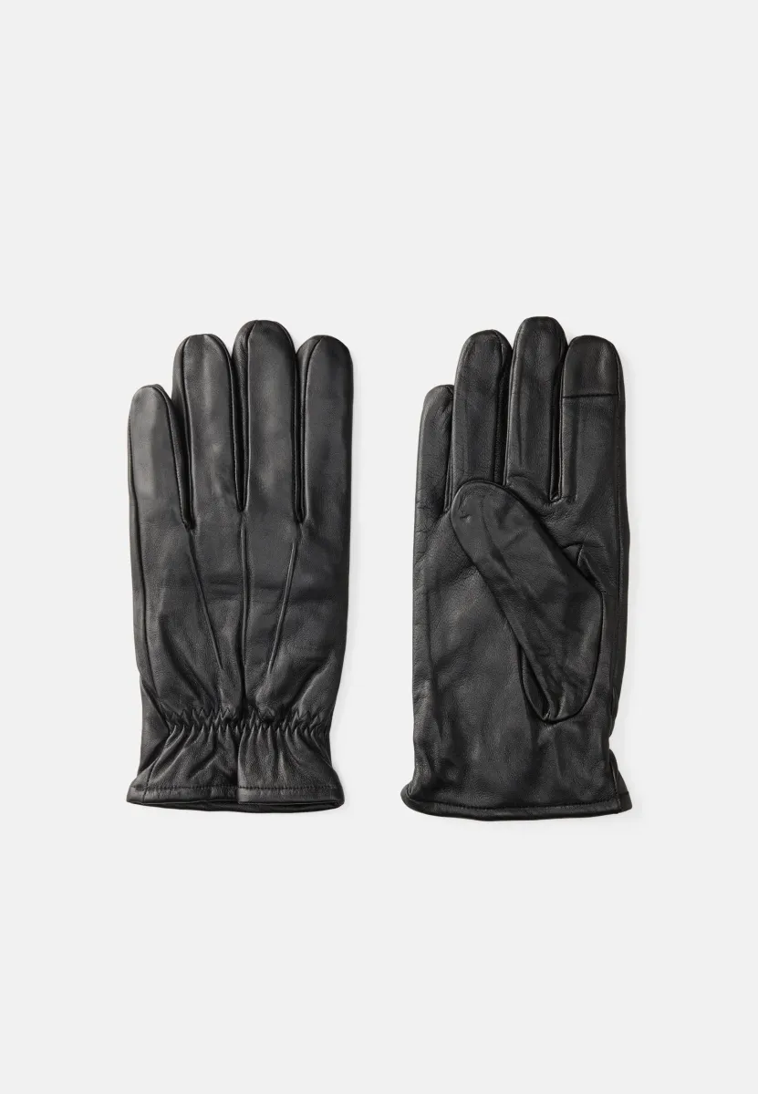 LEATHER - Fingerhandschuh - black