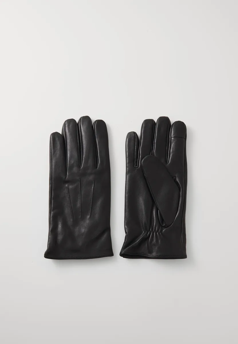 LEATHER - Fingerhandschuh - black