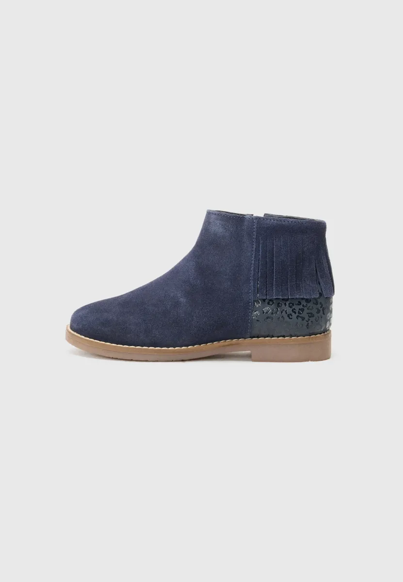 LEATHER - Keilstiefelette - navy