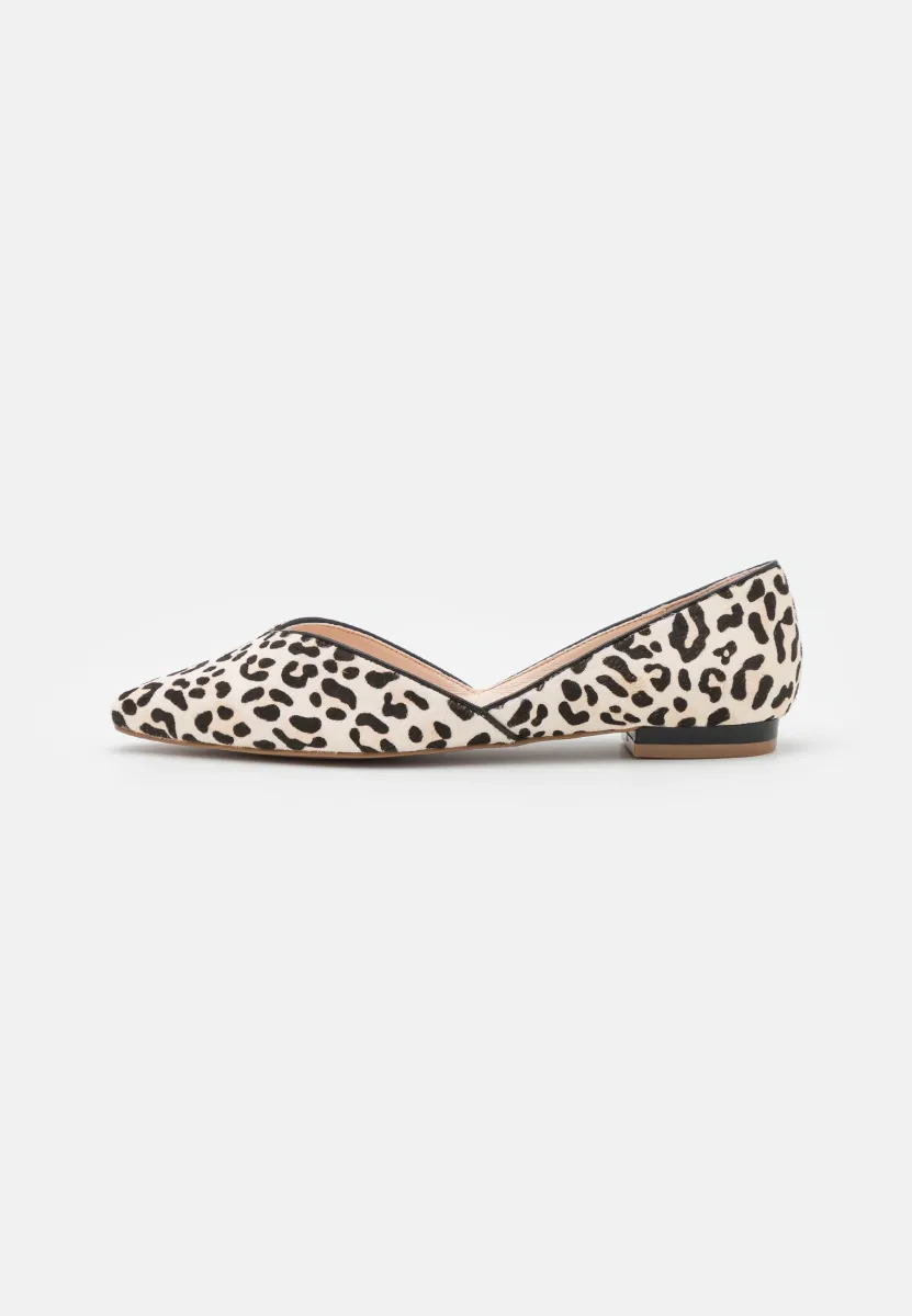LEATHER - Klassischer Ballerina - black/beige