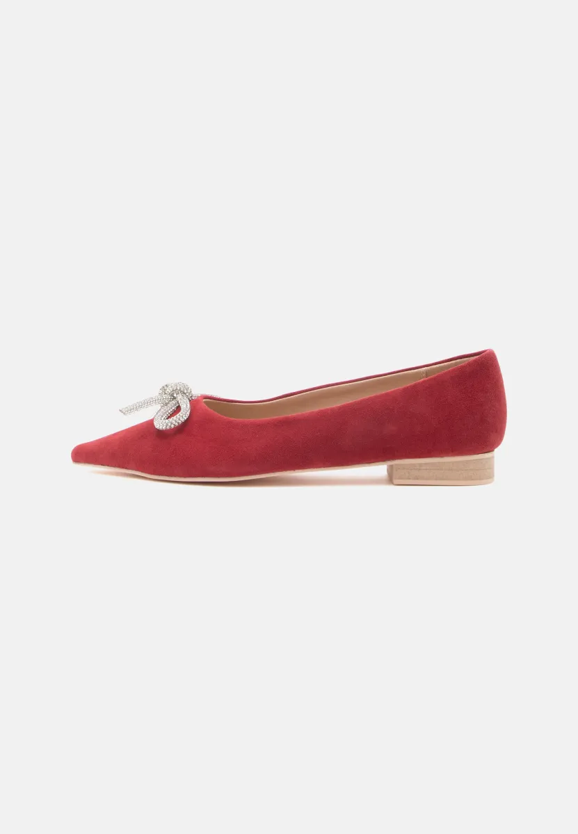 LEATHER - Klassischer Ballerina - red