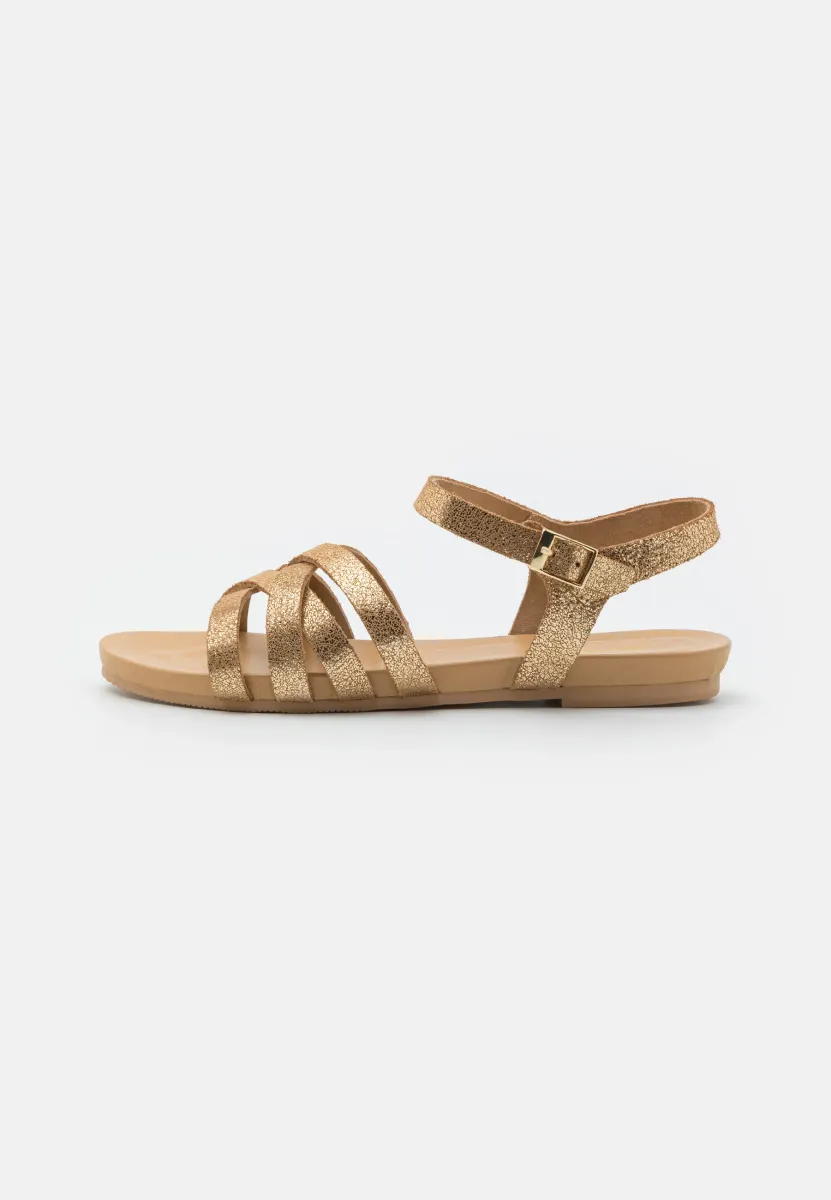 LEATHER - Riemensandalette - gold