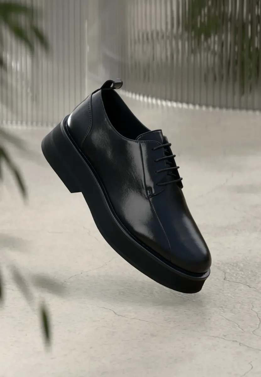 LEATHER - Schnürer - black