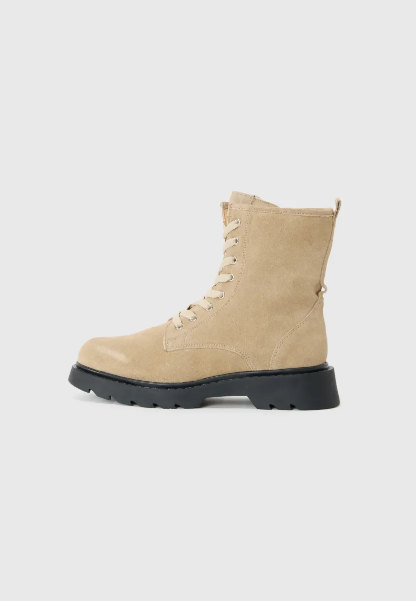 LEATHER - Schnürstiefelette - beige