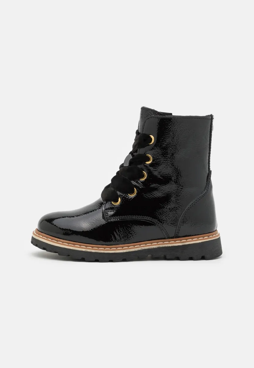 LEATHER - Schnürstiefelette - black