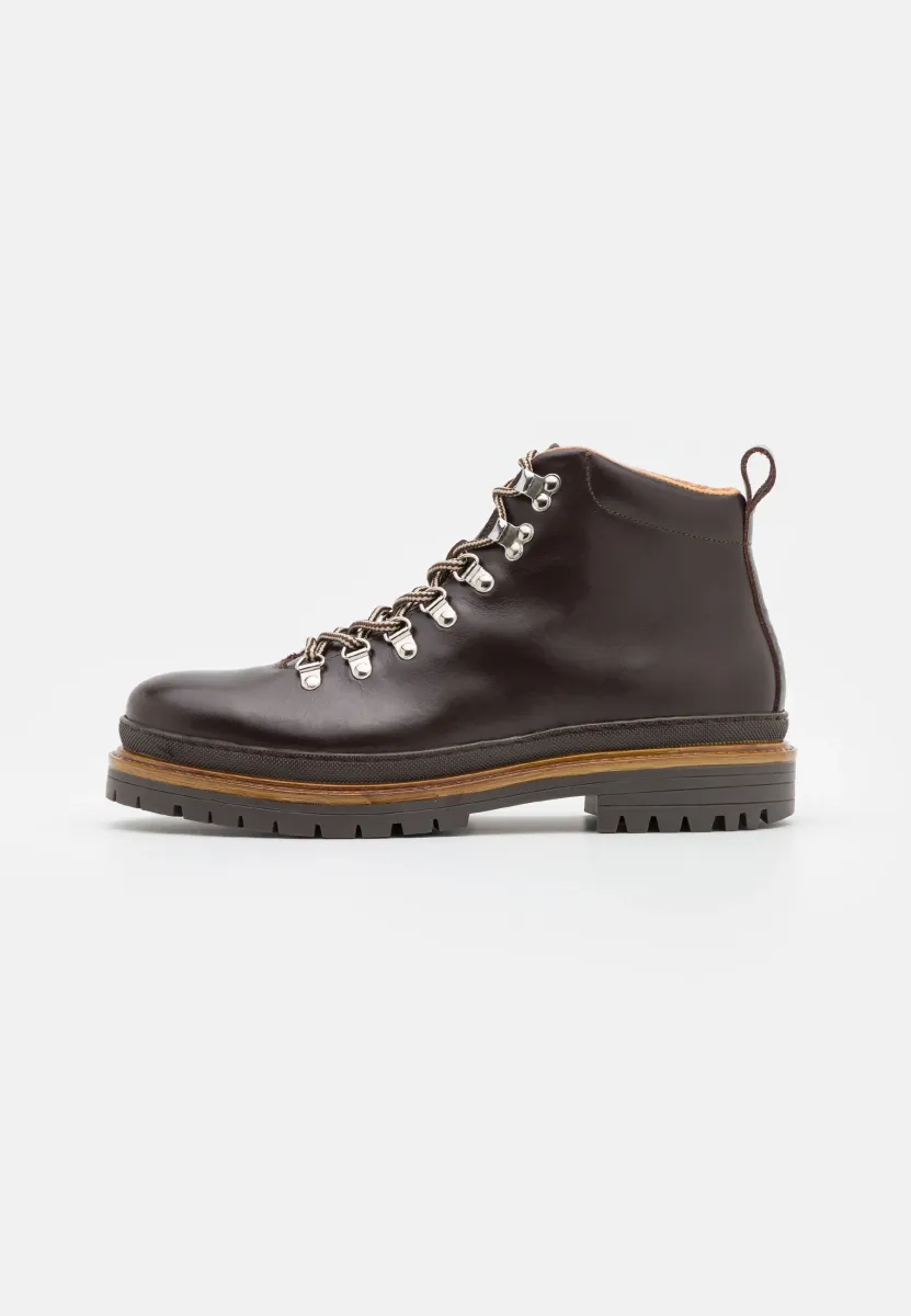 LEATHER - Schnürstiefelette - brown