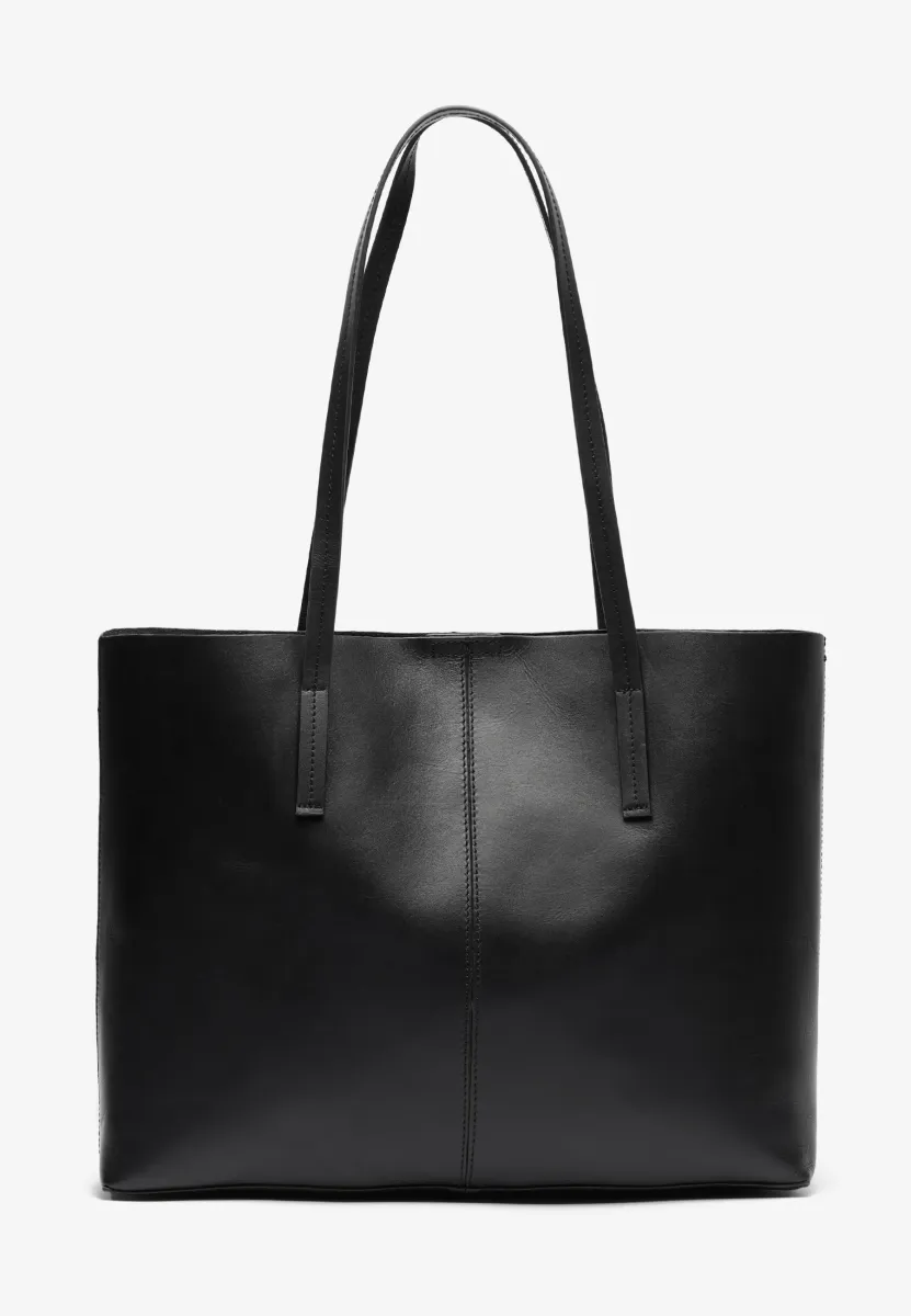 LEATHER - Shopping Bag - black