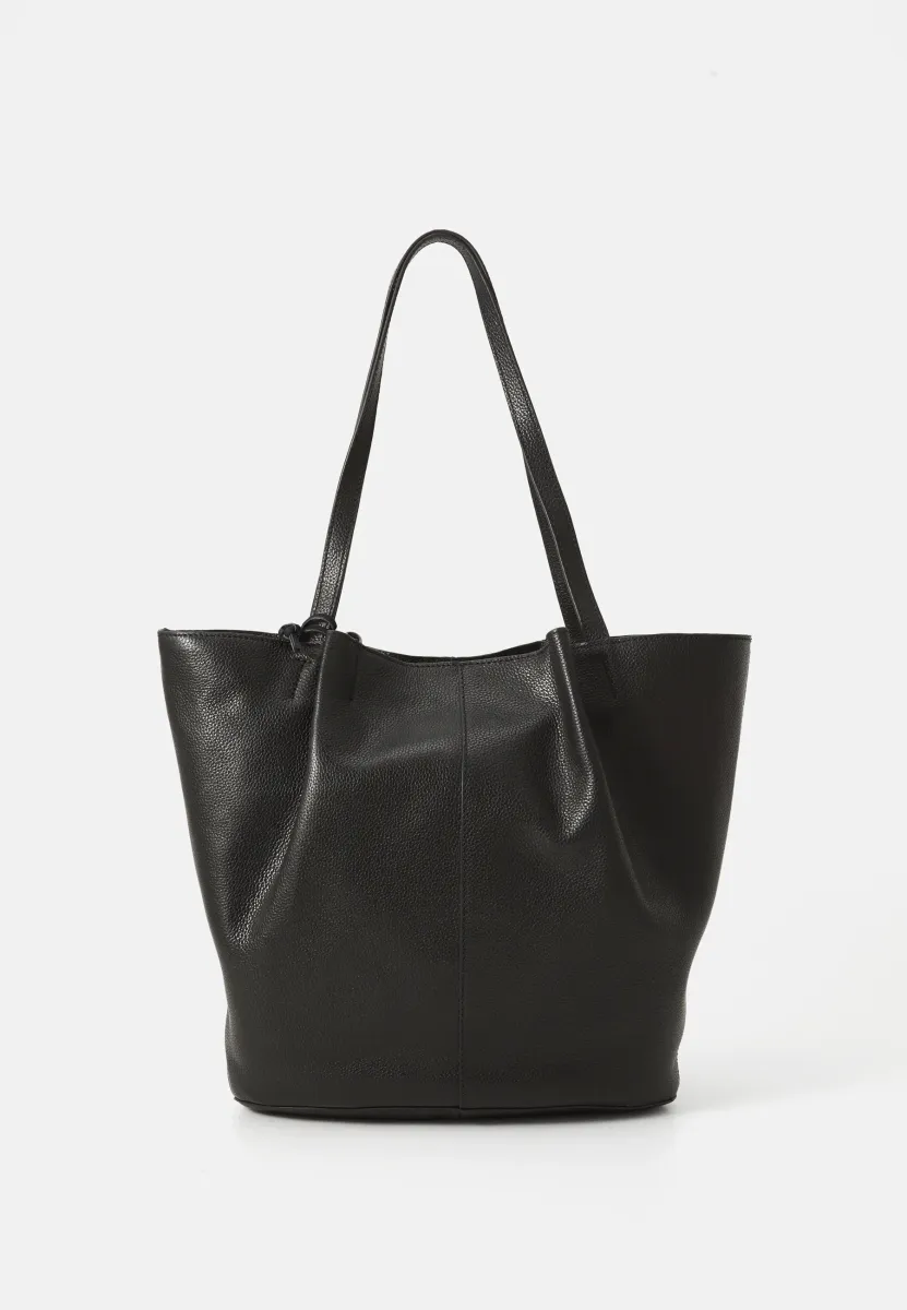 LEATHER - Shopping Bag - black