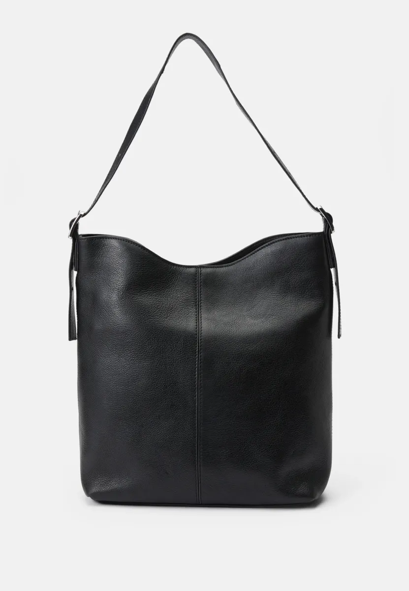 LEATHER - Shopping Bag - black