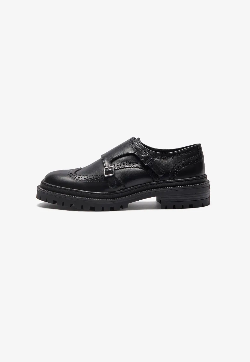 LEATHER - Slipper - black