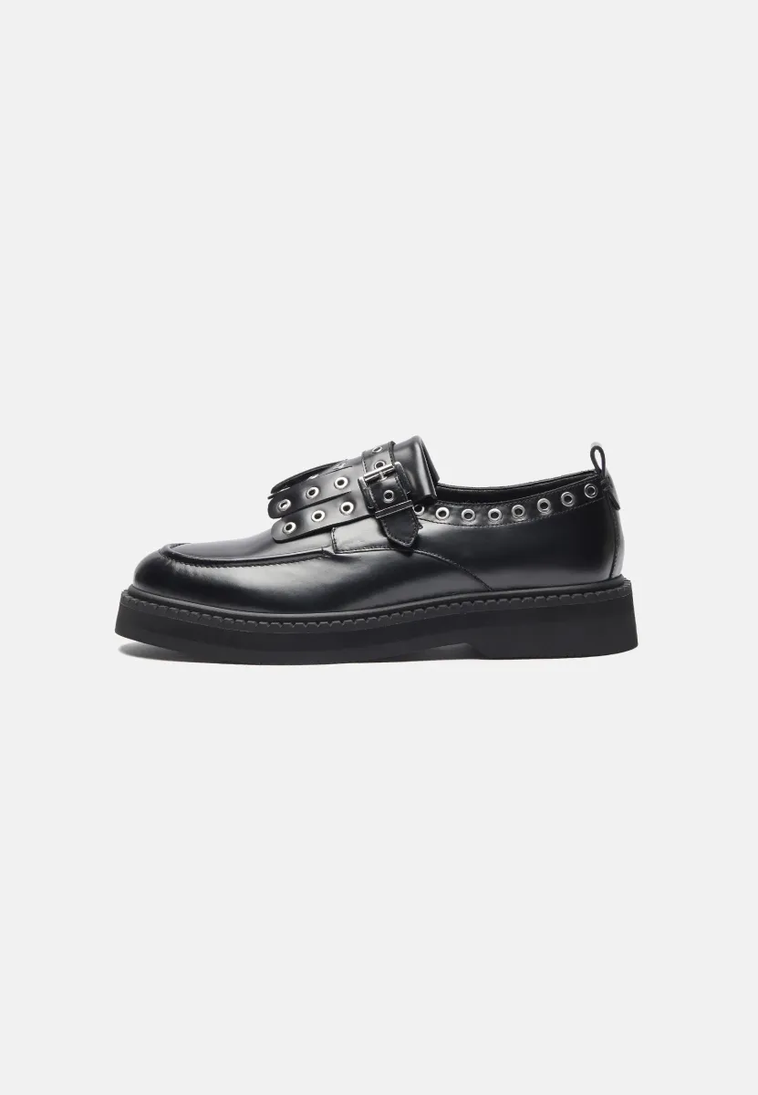 LEATHER - Slipper - black