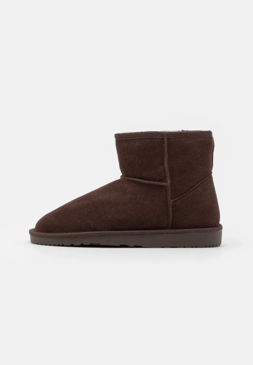 LEATHER  - Stiefelette - dark brown