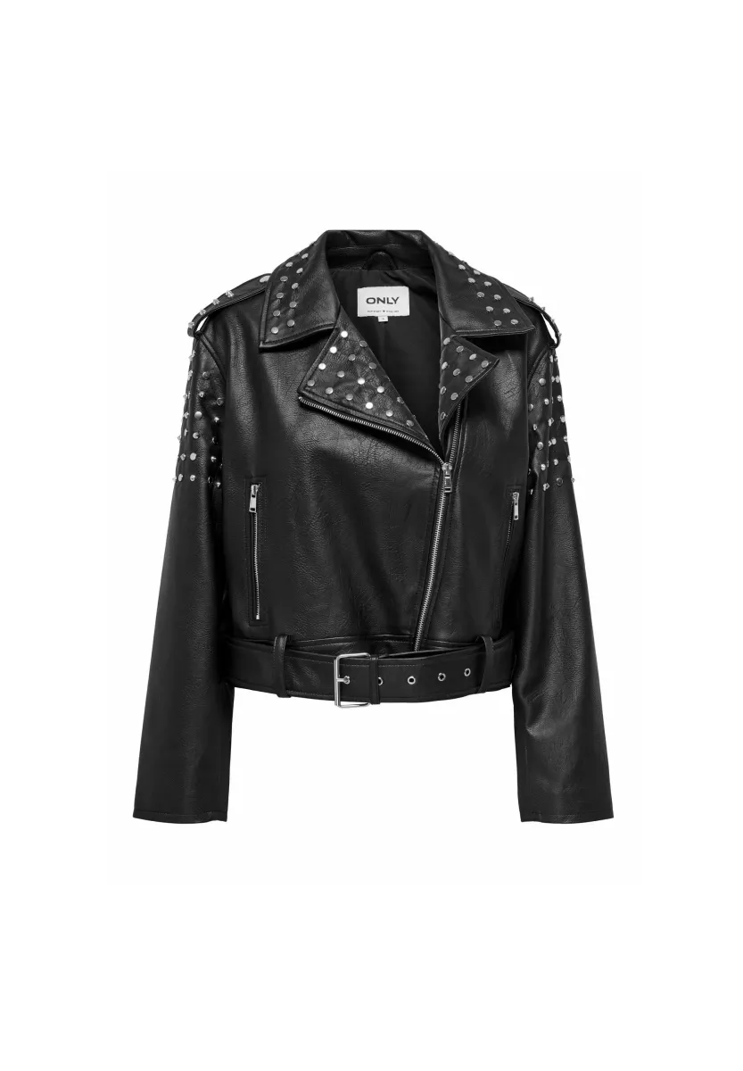 Lederjacke - black