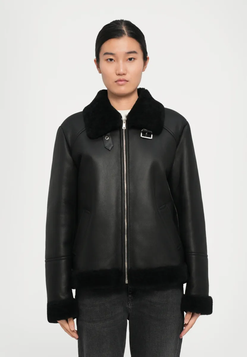 Lederjacke - black