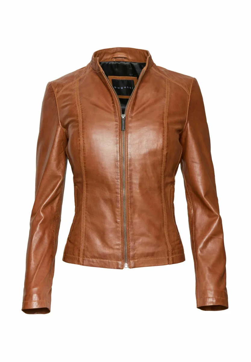 Lederjacke - cognac