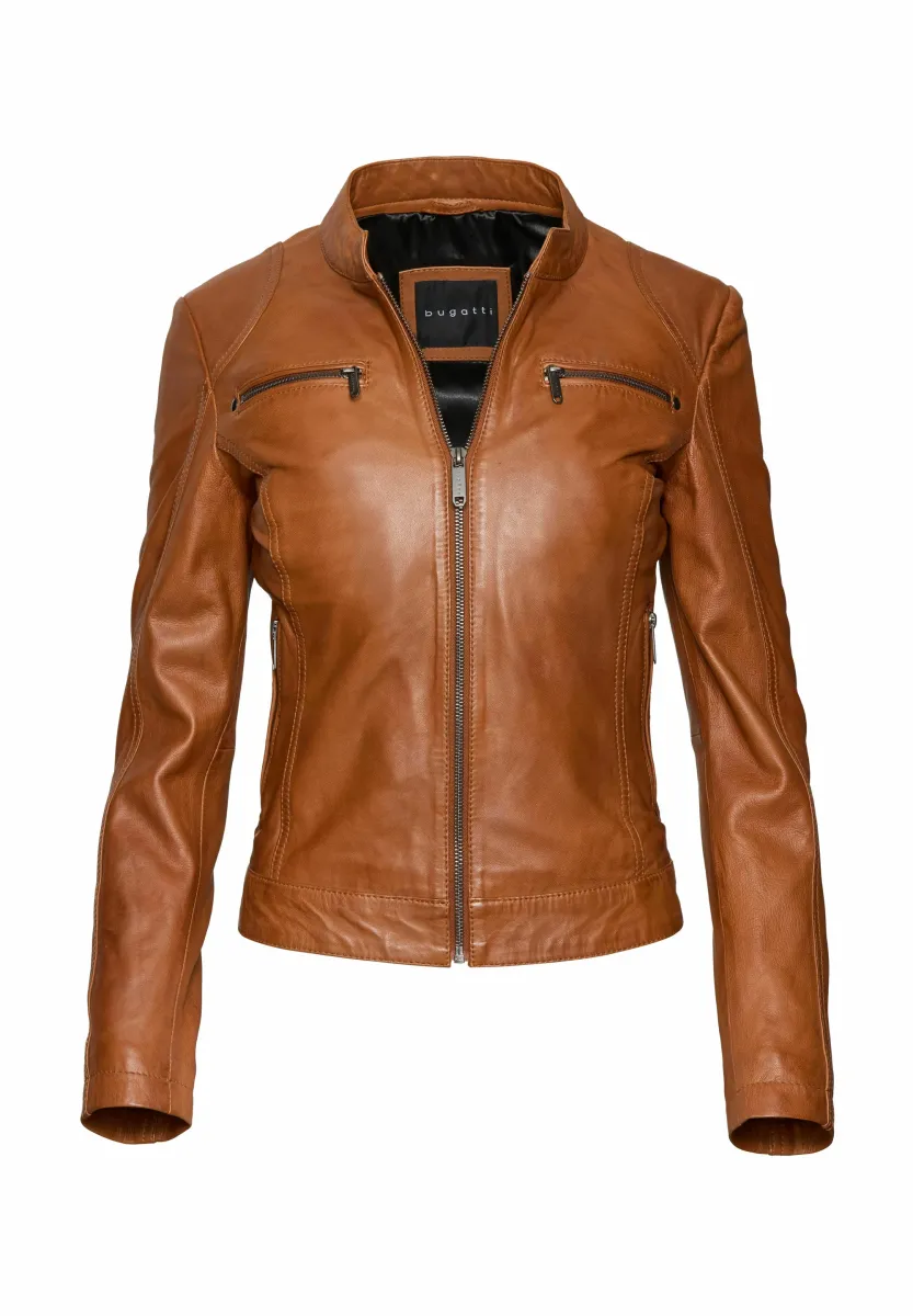 Lederjacke - cognac