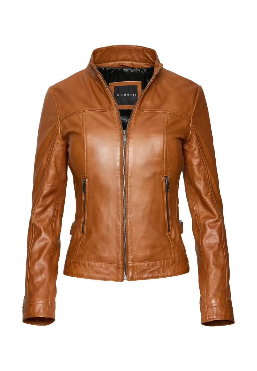 Lederjacke - cognac