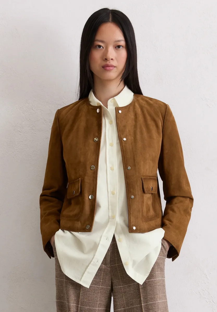 Lederjacke - warm brown
