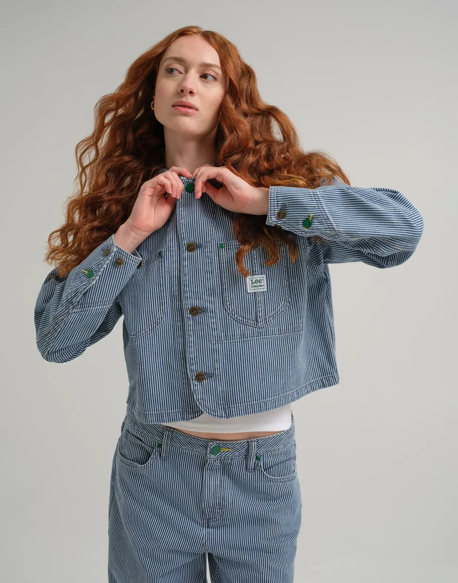 LEE x CRAYOLA CROPPED CHORE JACKET - Jeansjacke - blue