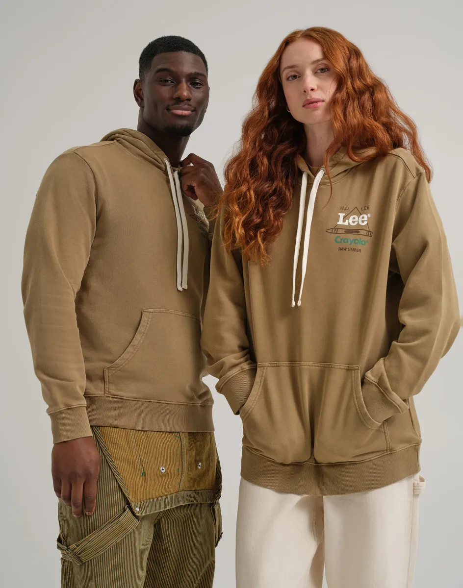LEE x CRAYOLA HOODY UNISEX - Kapuzenpullover - raw umber