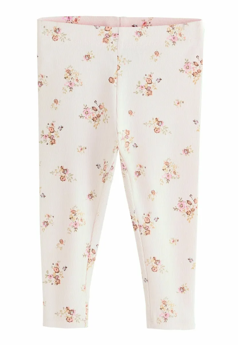 Leggings - Hosen - ecru white ditsy floral