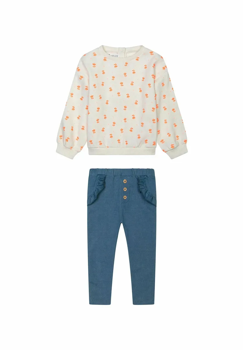 LEGGINGS SET - Sweatshirt - cream blue