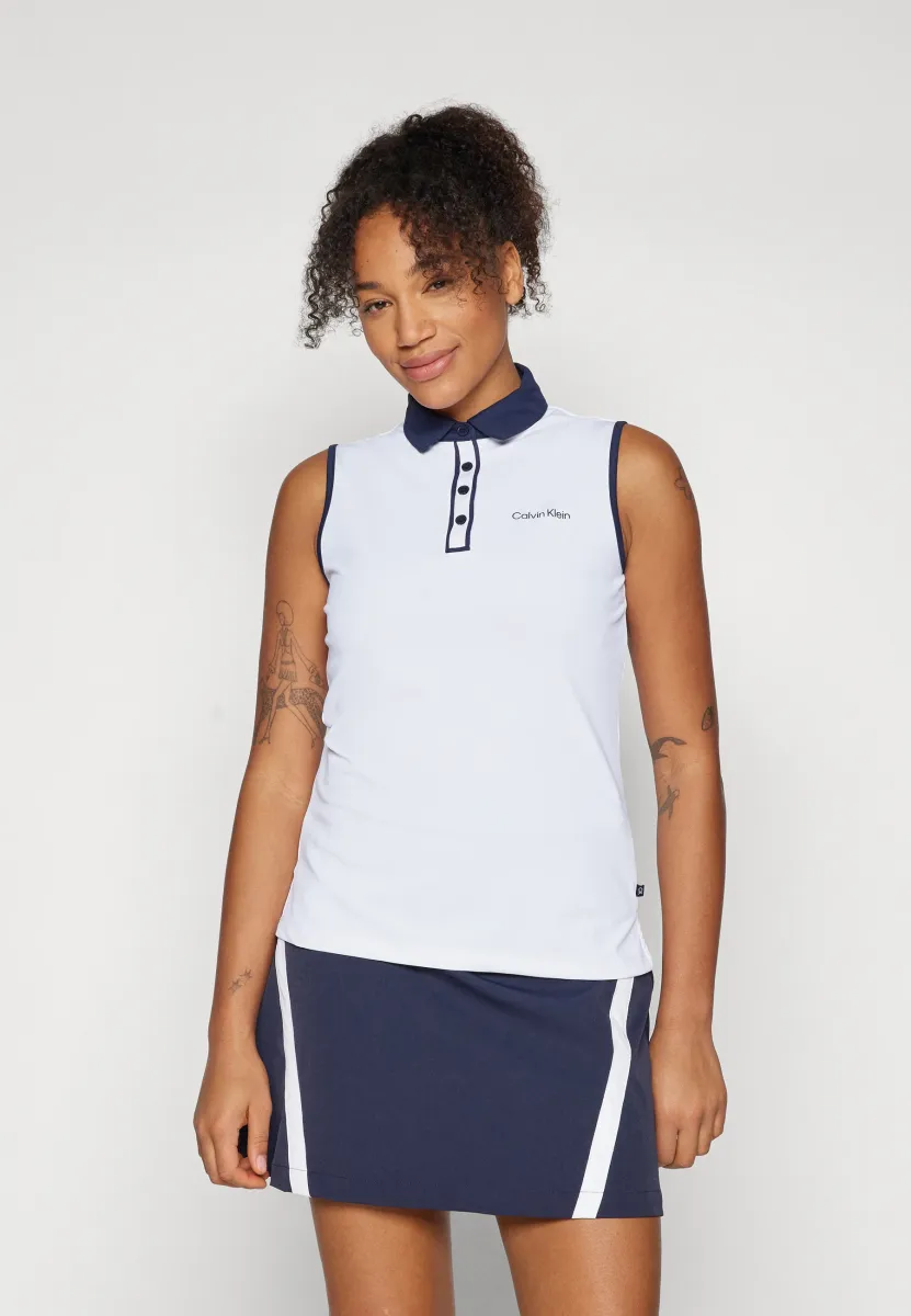 LEIGH - Poloshirt - white/navy