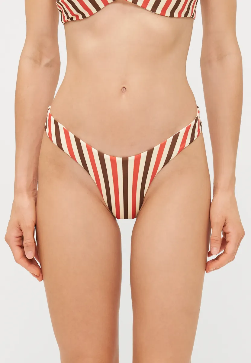 LEILA BOTTOM - Bikini-Hose - white/red/brown