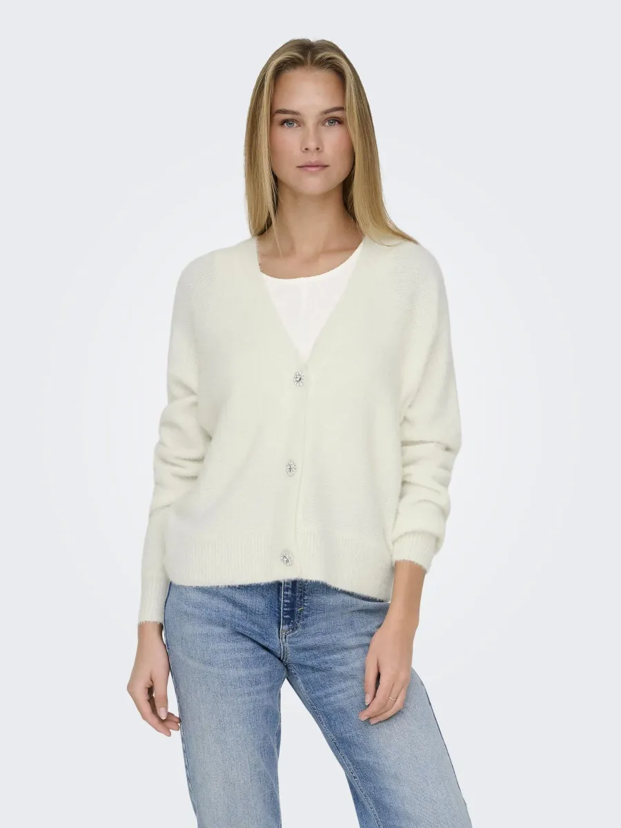 LELLA PIUMO - Strickjacke - bianco
