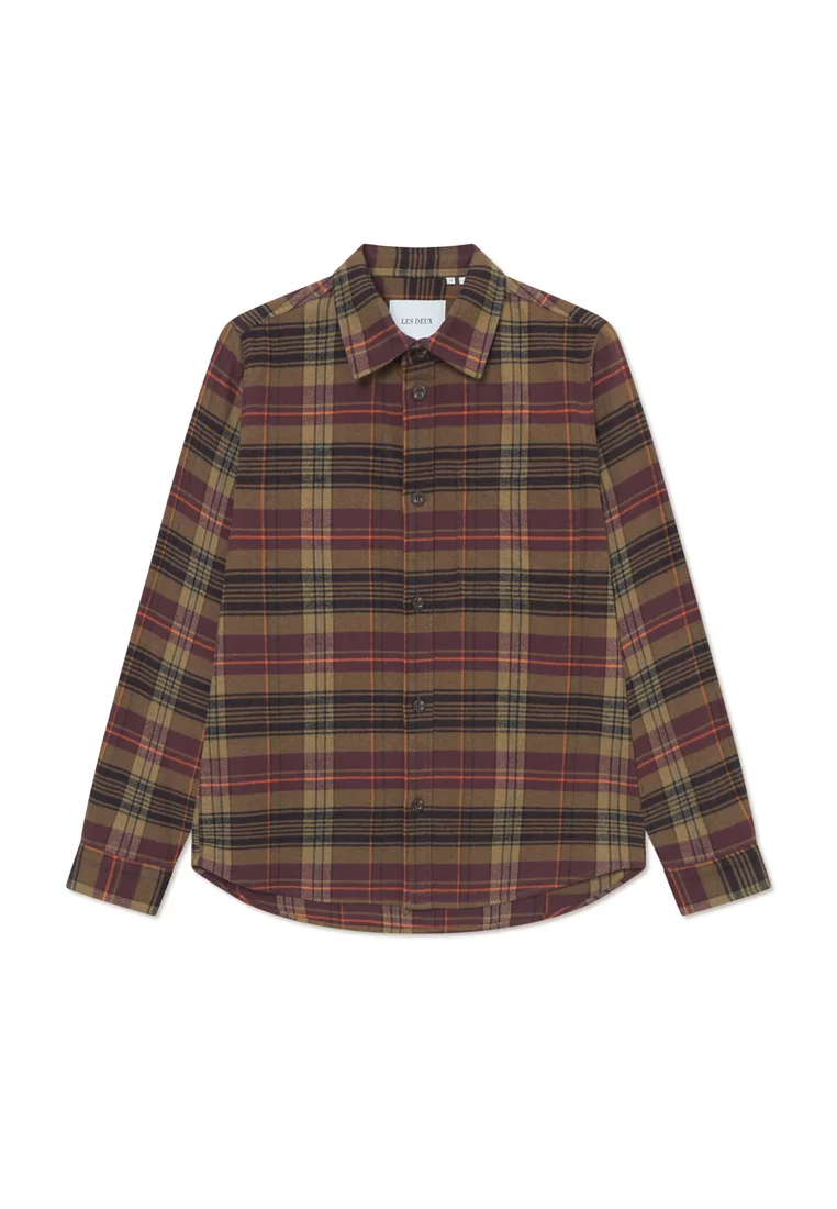 LENNON CHECK OVERSHIRT - Hemd - fudge