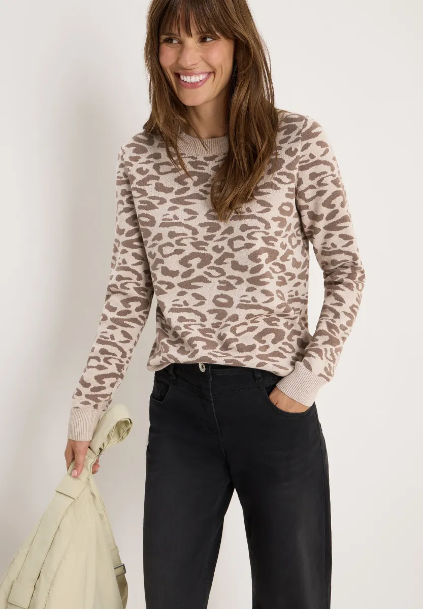 LEO JACQUARD - Strickpullover - beige