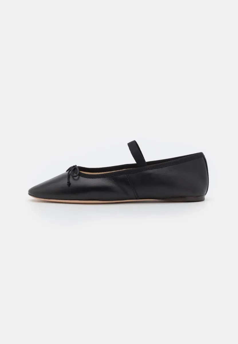 LEONIE SOFT BALLET FLAT - Riemchenballerina - black