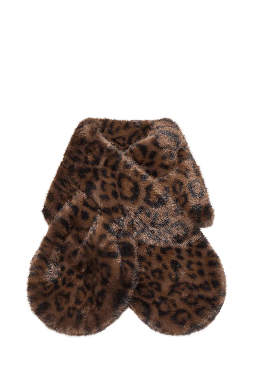 LEOPARD PRINT - Schal - dark brown