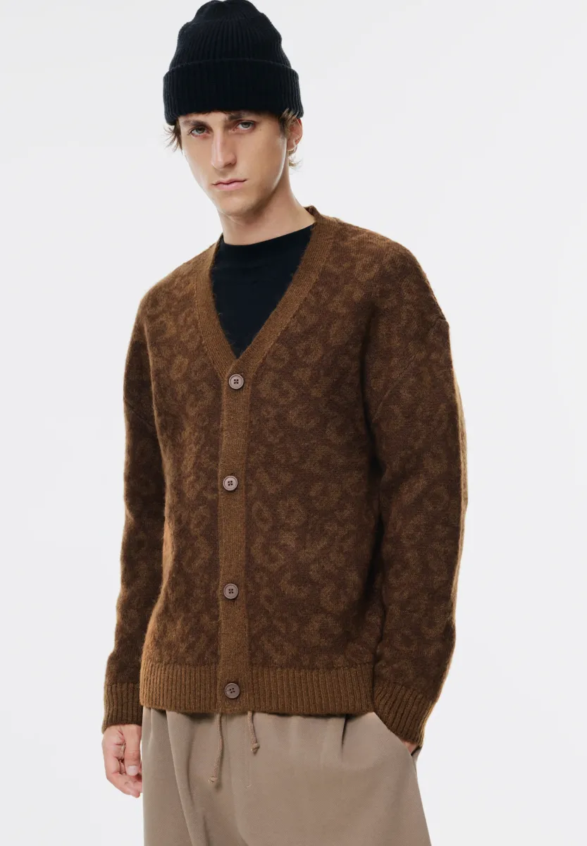 LEOPARD - Strickjacke - brown