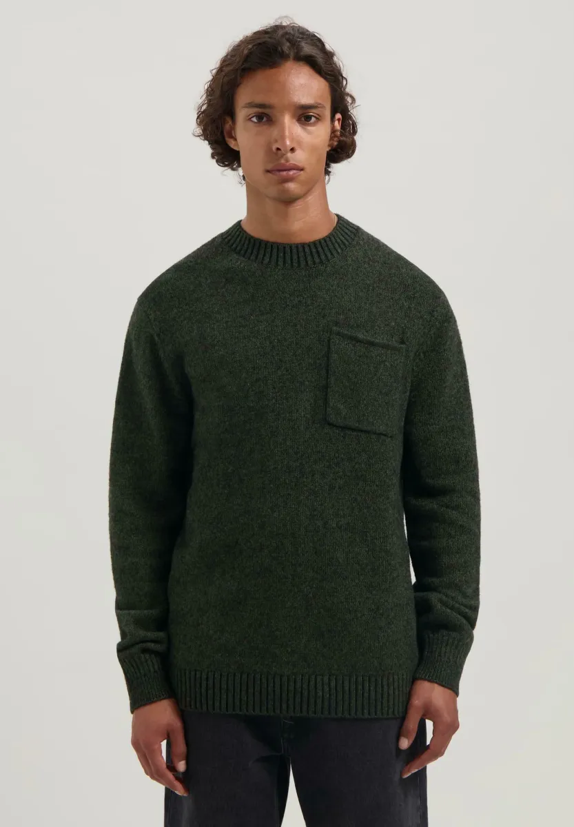 LEROI CREW - Strickpullover - dark army