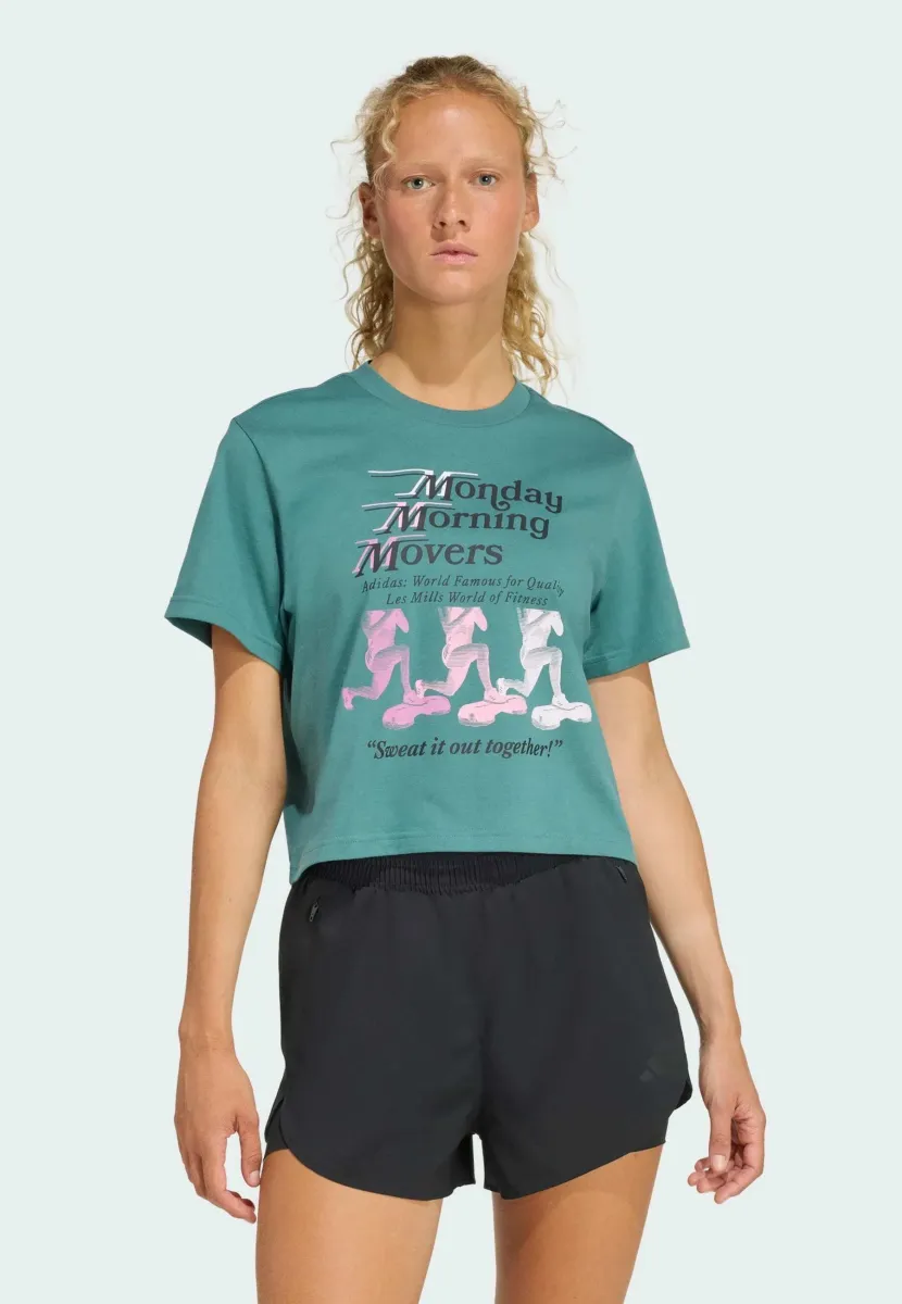 LESMILLS MOVERS GRAPHIC  - T-Shirt print - preloved teal