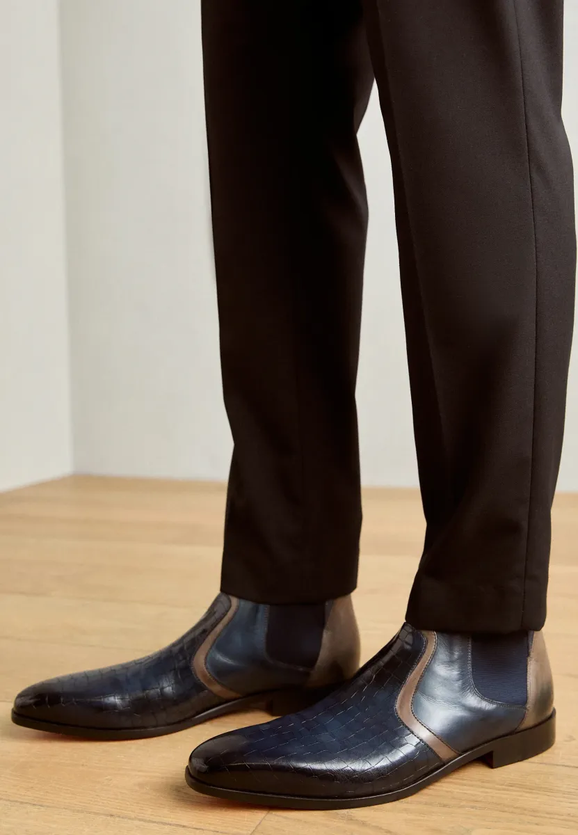 LEWIS 26 - Stiefelette - navy/stone